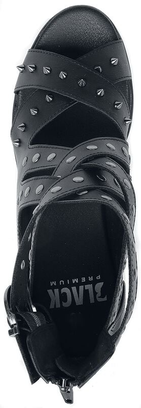 Gothicana By Emp "High Heels With Straps And Studs" High Heel Black By Black Premium By EMP