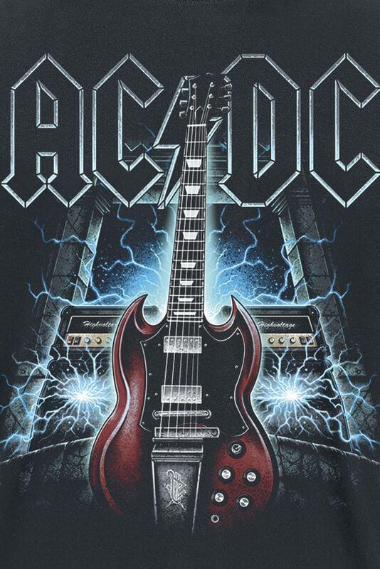 Gothicana By Emp "High Voltage Guitar" T-Shirt Black By AC/DC