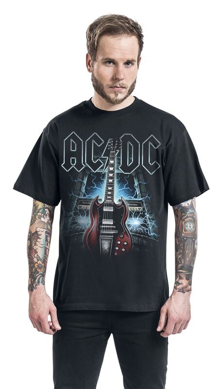 Gothicana By Emp "High Voltage Guitar" T-Shirt Black By AC/DC