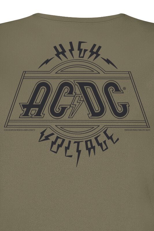 Gothicana By Emp "High Voltage" T-Shirt Olive By AC/DC