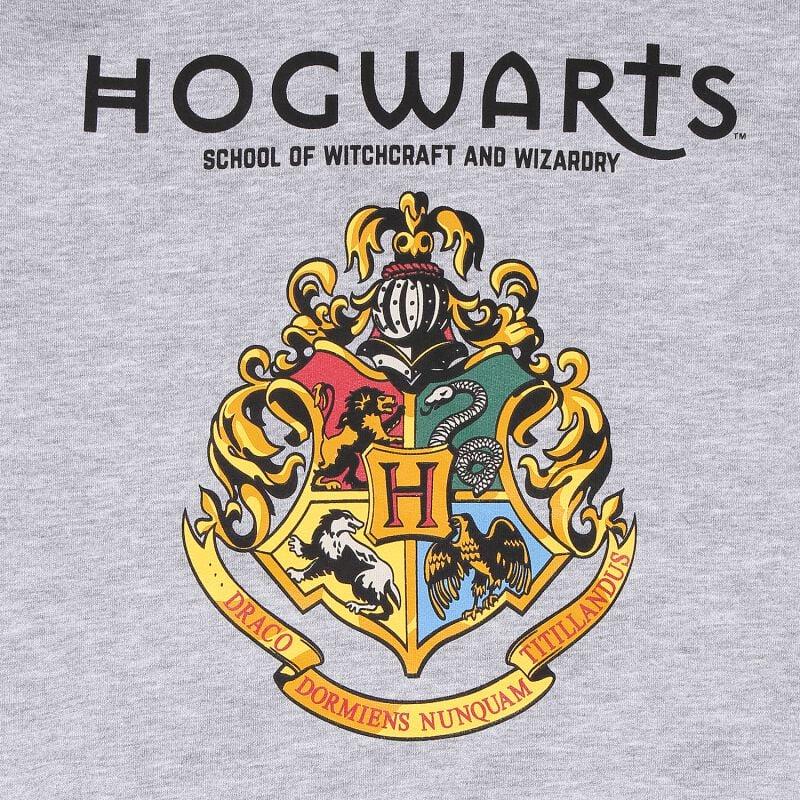 Gothicana By Emp "Hogwarts Crest" Hoodie Mottled Grey By Harry Potter