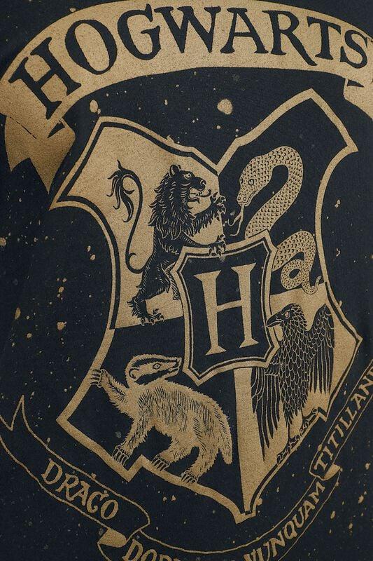 Gothicana By Emp "Hogwarts Crest" T-Shirt Black By Harry Potter