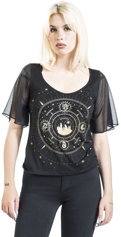 Gothicana By Emp "Hogwarts" T-Shirt Black By Harry Potter