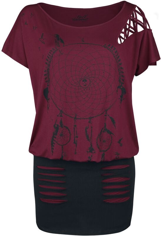 Gothicana By Emp "Hold Loosely" Mini Dress Red By Full Volume By EMP