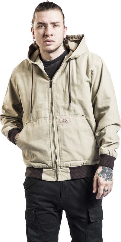 Gothicana By Emp "Hooded Duck Canvas Jacket" Between-seasons Jacket Sand By Dickies