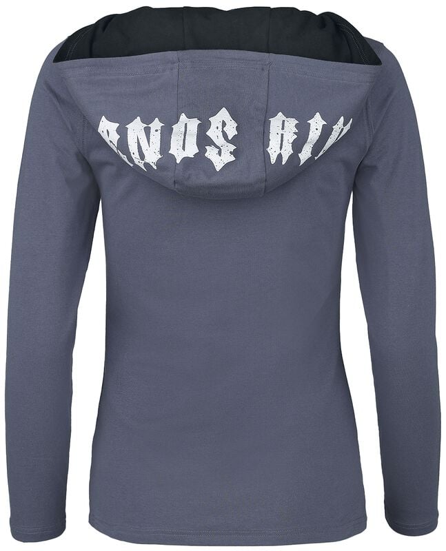 Gothicana By Emp "Hooded Long-sleeved Top" Long-sleeve Shirt Blue By Rock Rebel By EMP