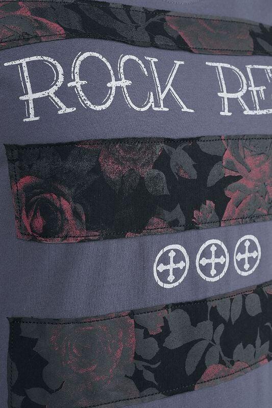 Gothicana By Emp "Hooded Long-sleeved Top" Long-sleeve Shirt Blue By Rock Rebel By EMP