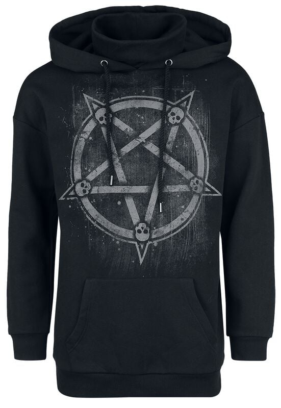 gothicana by emp "Hoodie with Collar" Hoodie black by Gothicana by EMP