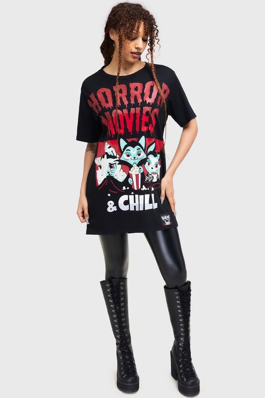 Gothicana By Emp "Horror Movies T-Shirt" T-Shirt Black By THE VAMPURR By KILLSTAR