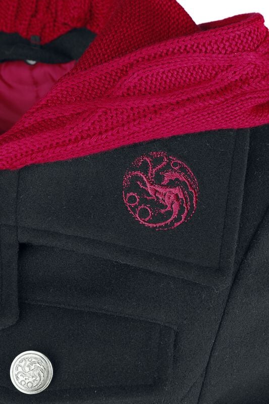 Gothicana By Emp "House Of The Dragon" Winter Jacket Black By Game Of Thrones