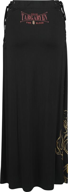 Gothicana By Emp "House Targaryen" Maxi Skirt Black By Game Of Thrones