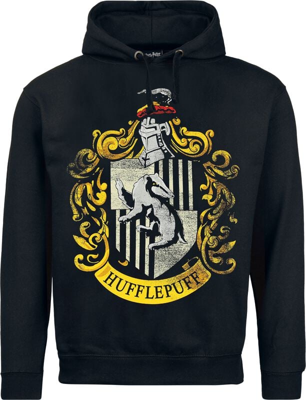 gothicana by emp "Hufflepuff" Hoodie black by Harry Potter