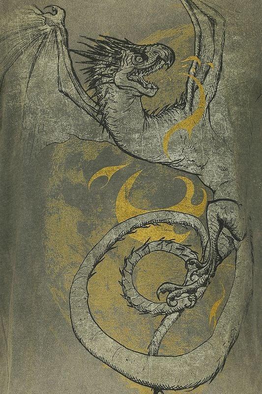 Gothicana By Emp "Hungarian Horntail" T-Shirt Green By Harry Potter