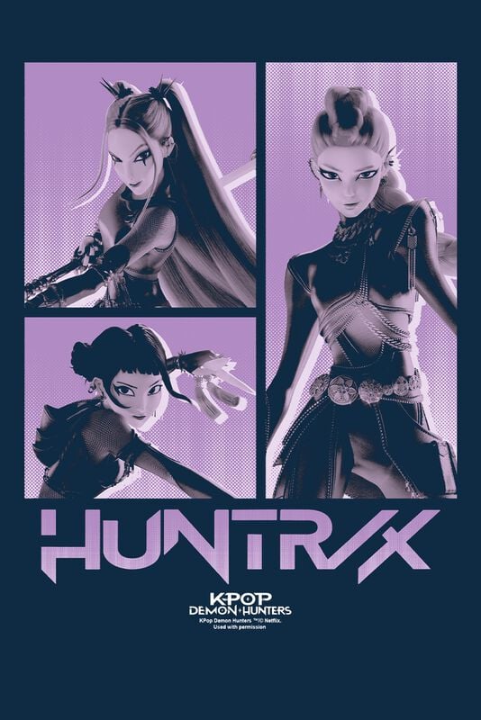 Gothicana By Emp "Huntrix" T-Shirt Navy By KPop Demon Hunters