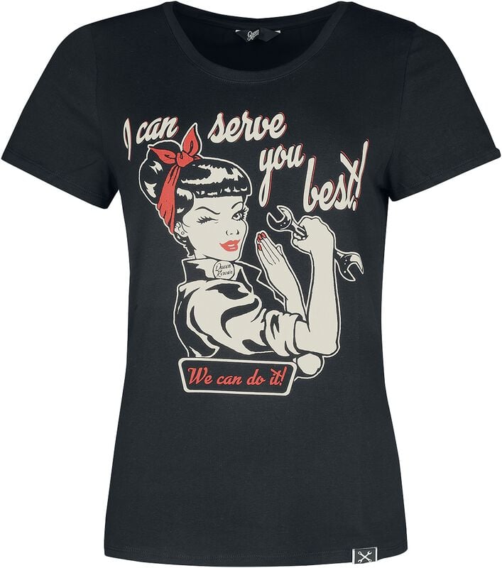 gothicana by emp "I Can Serve You" T-Shirt black by Queen Kerosin