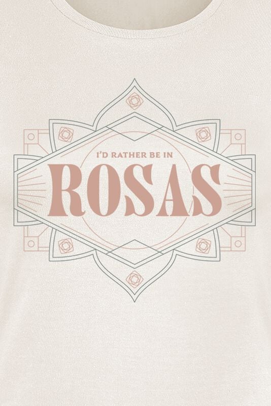 Gothicana By Emp "I’d Rather Be In Rosas" T-Shirt Natural By Wish