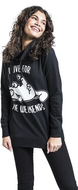 Gothicana By Emp "I Live For The Weekends" Sweatshirt Black By Simon' S Cat