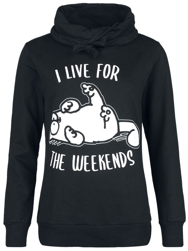 gothicana by emp "I Live For The Weekends" Sweatshirt black by Simon' s Cat