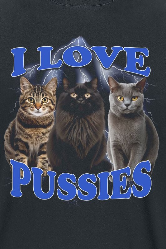 Gothicana By Emp "I Love Pussies" T-Shirt Black By Tierisch