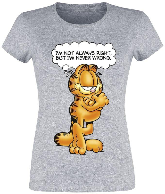 gothicana by emp "I´m Not Always Right But I´m Never Wrong" T-Shirt grey by Garfield