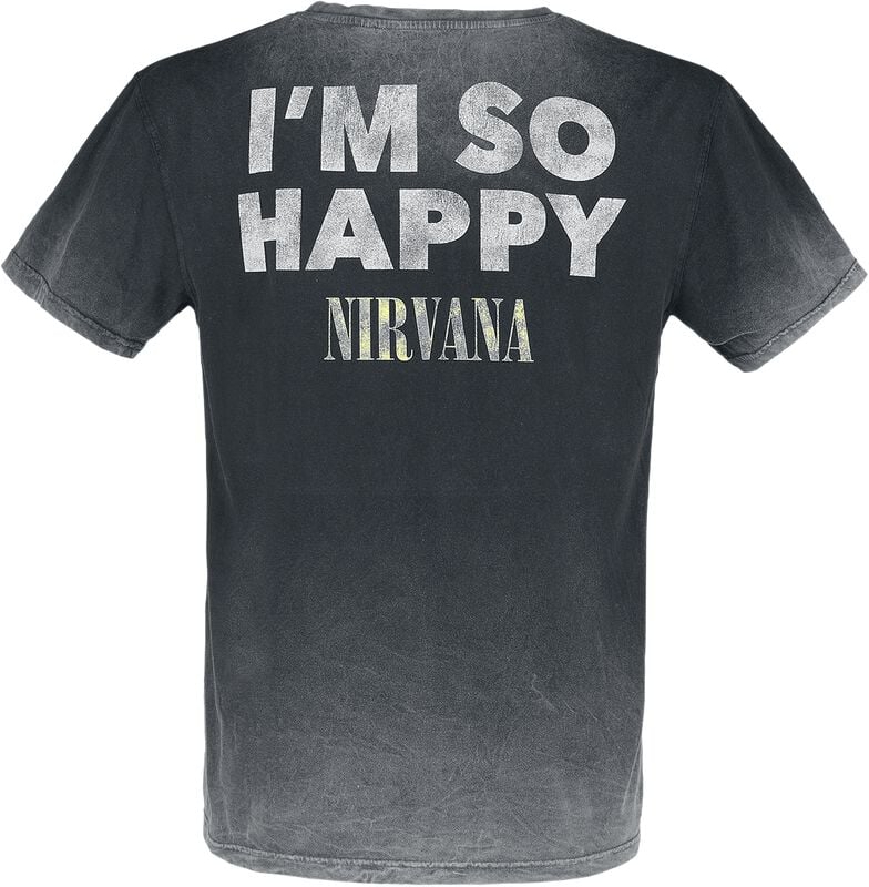 Gothicana By Emp "I'm So Happy" T-Shirt Grey By Nirvana