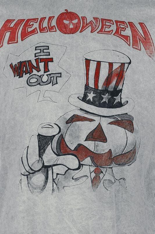 Gothicana By Emp "I Want Out" T-Shirt Grey By Helloween