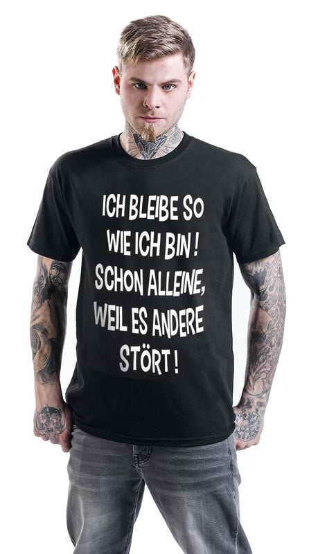 Gothicana By Emp "Ich Bleibe So Wie Ich Bin" T-Shirt Black By Slogans