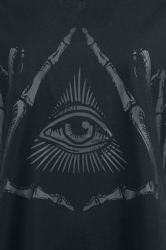 Gothicana By Emp "Illuminatti V-neck T-shirt" T-Shirt Black By Jawbreaker