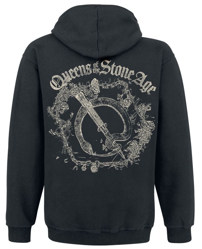 Gothicana By Emp "In Times New Roman - Floral Chains" Hoodie Black By Queens Of The Stone Age