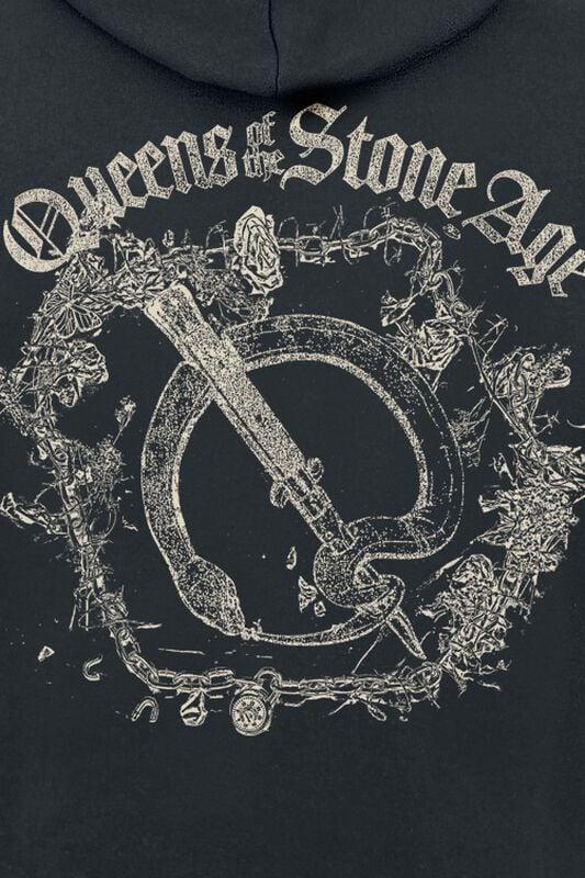 Gothicana By Emp "In Times New Roman - Floral Chains" Hoodie Black By Queens Of The Stone Age