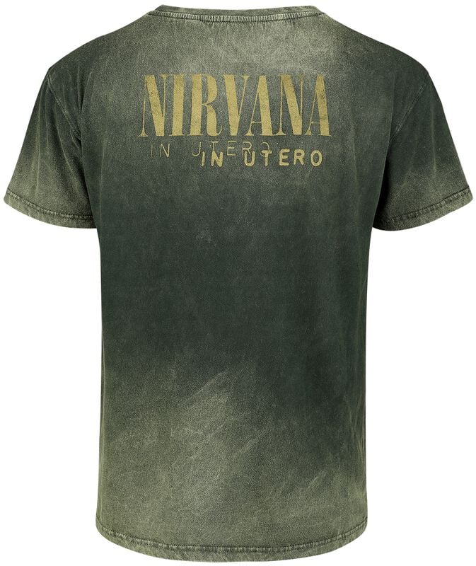 Gothicana By Emp "In Utero Collage" T-Shirt Green By Nirvana