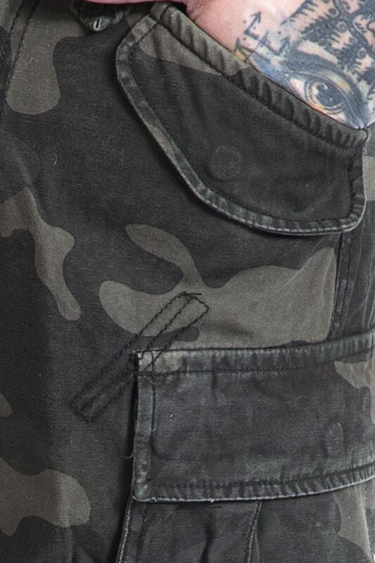 Gothicana By Emp "Industry Vintage 3/4" Shorts Dark Camo By Brandit