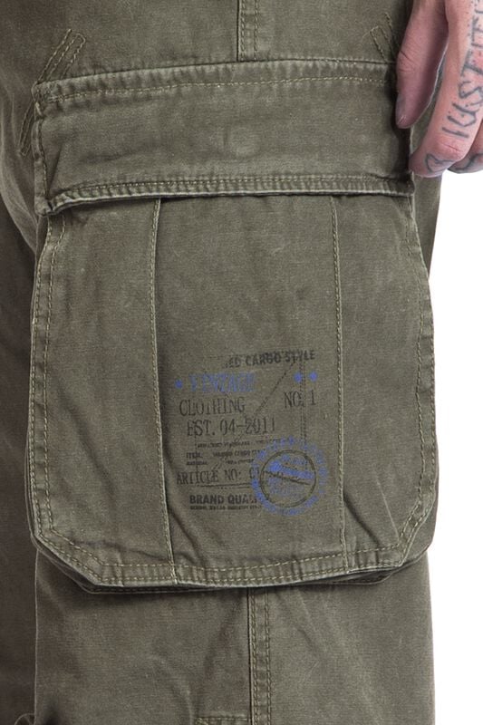 Gothicana By Emp "Industry Vintage 3/4" Shorts Olive By Brandit