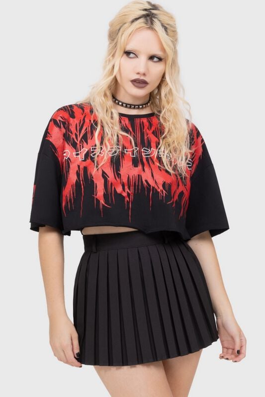 Gothicana By Emp "Ink Logo - Crop T-shirt" T-Shirt Black-red By Ice Nine Kills By Killstar