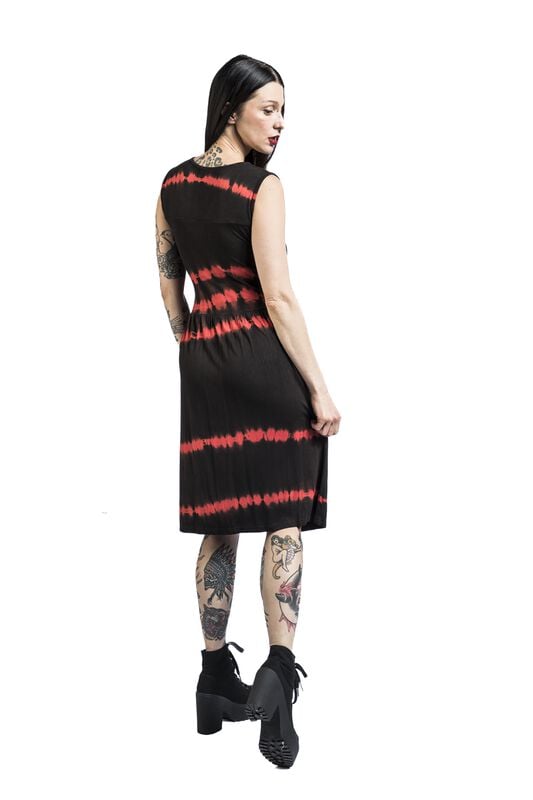 Gothicana By Emp "Ione Dress" Mini Dress Black-red By Innocent