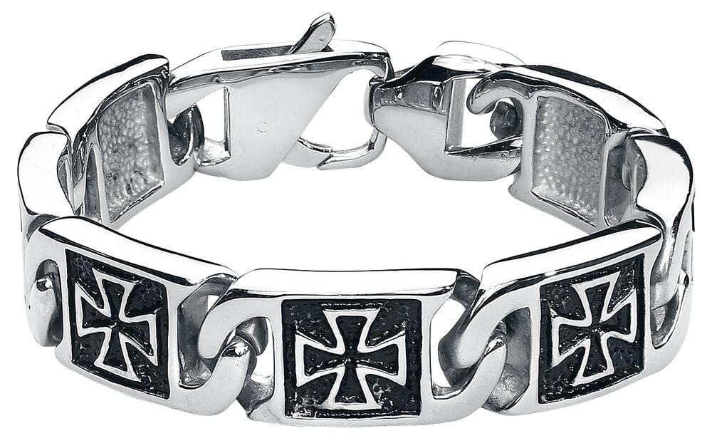 gothicana by emp "Iron Cross" Bracelet silver-coloured by etNox hard and heavy