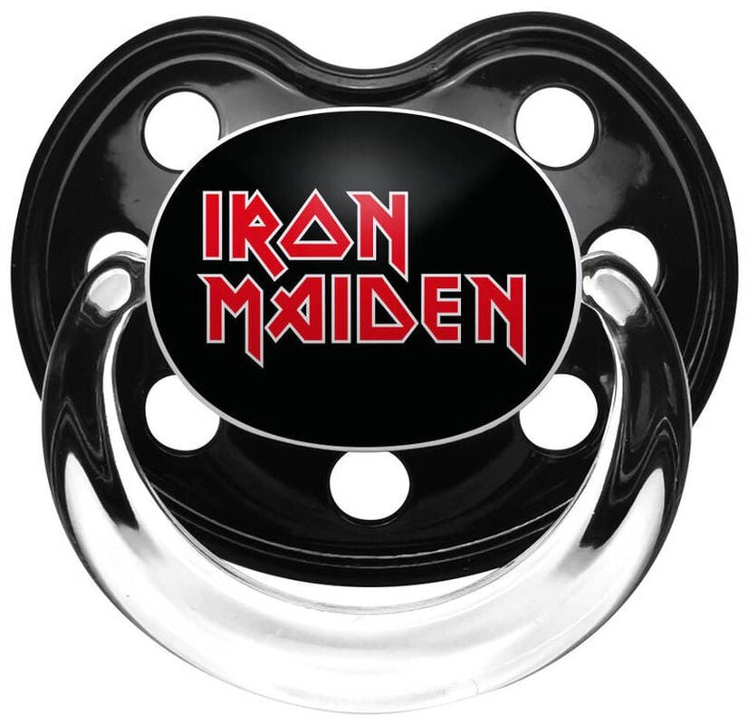 gothicana by emp "Iron Maiden Logo" Baby's Dummy black-red by Iron Maiden