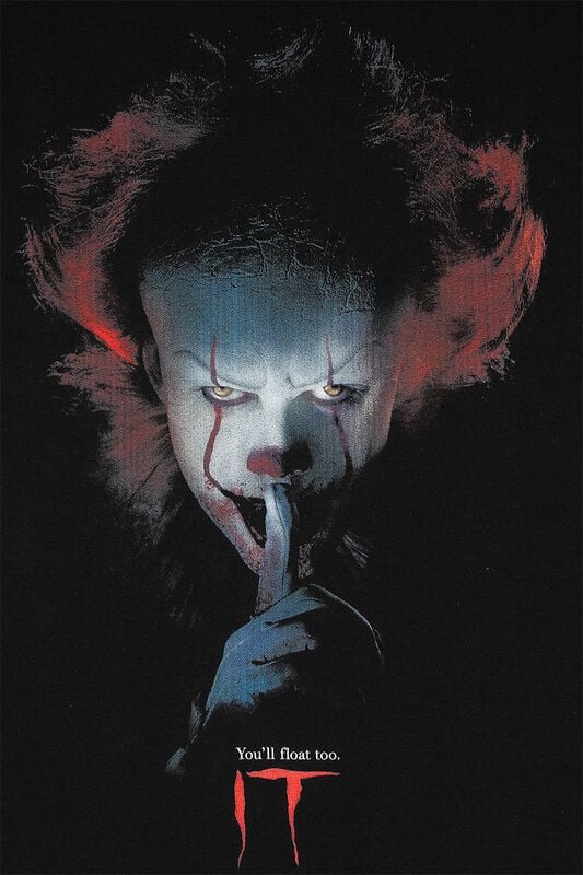 Gothicana By Emp "IT - Pennywise - You'll Float Too." T-Shirt Black By IT