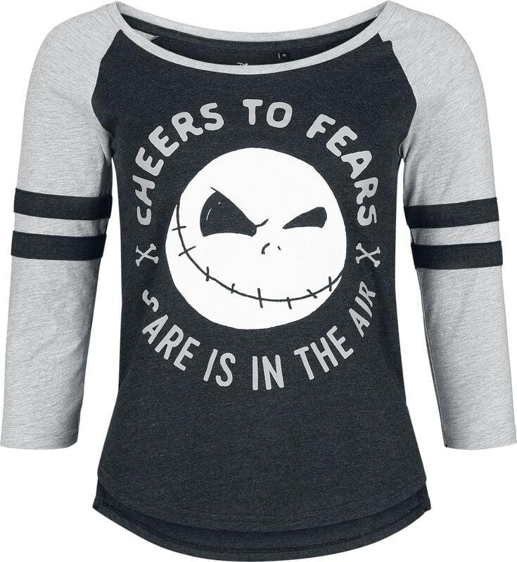gothicana by emp "Jack - Cheers To Fears - Scare Is In The Air" Long-sleeve Shirt black-grey by The Nightmare Before Christmas