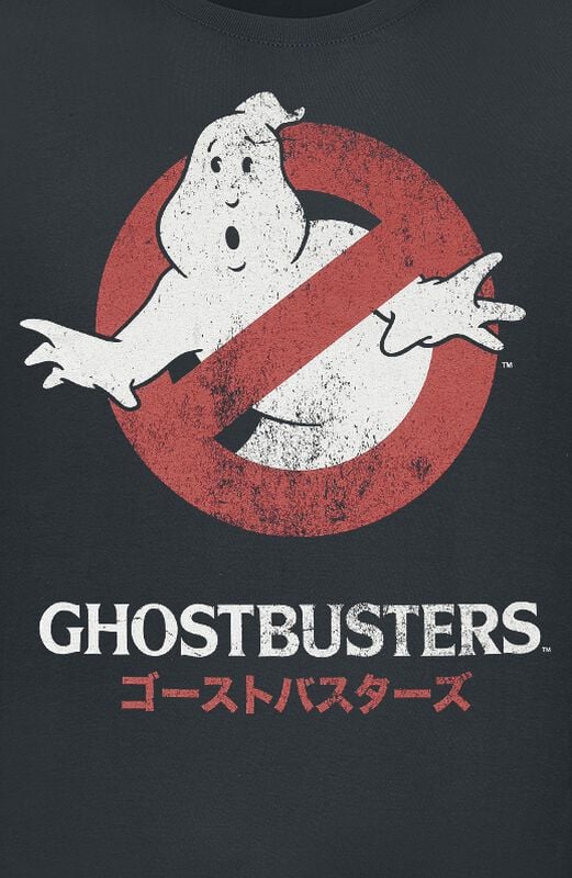 Gothicana By Emp "Japanese Text Logo" T-Shirt Grey By Ghostbusters