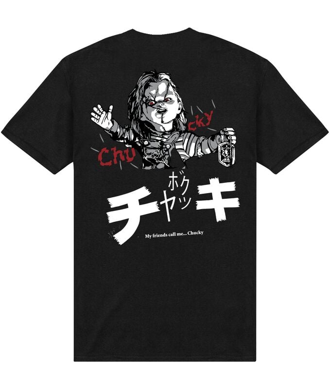 Gothicana By Emp "Japanese Text" T-Shirt Black By Chucky - Child's Play