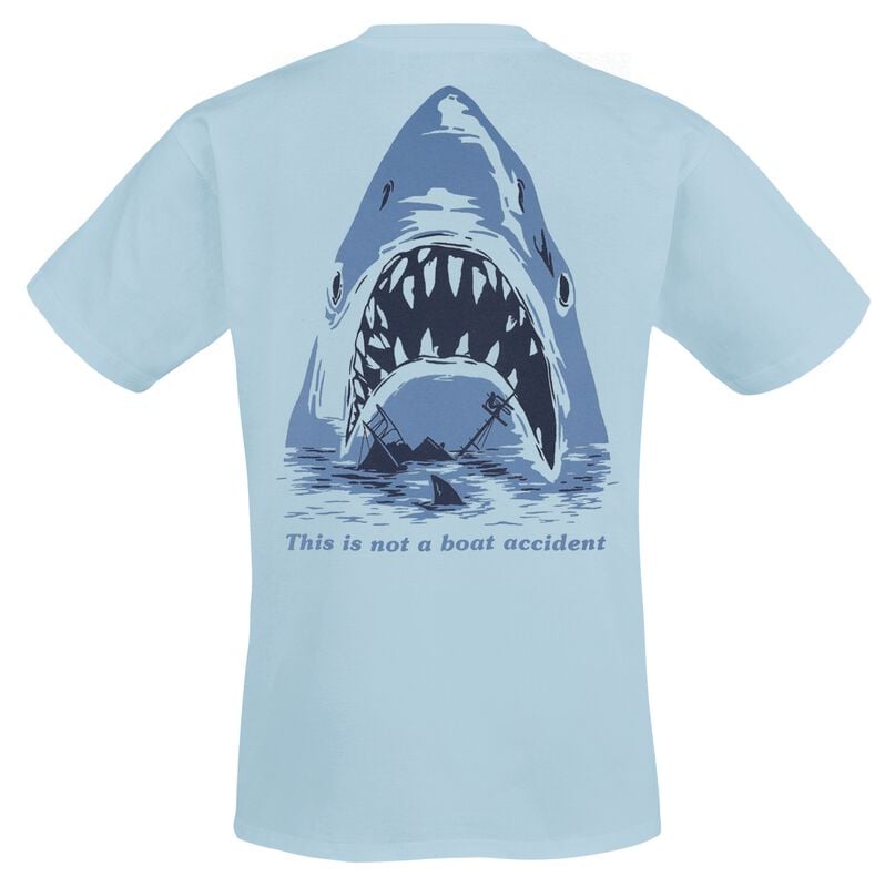 Gothicana By Emp "Jaws - This Is Not A Boat Accident" T-Shirt Light Blue By Jaws