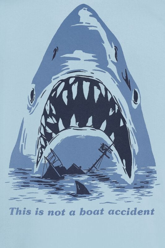 Gothicana By Emp "Jaws - This Is Not A Boat Accident" T-Shirt Light Blue By Jaws