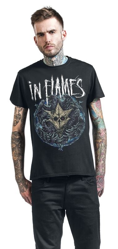 Gothicana By Emp "Jesterhead Raven" T-Shirt Black By In Flames