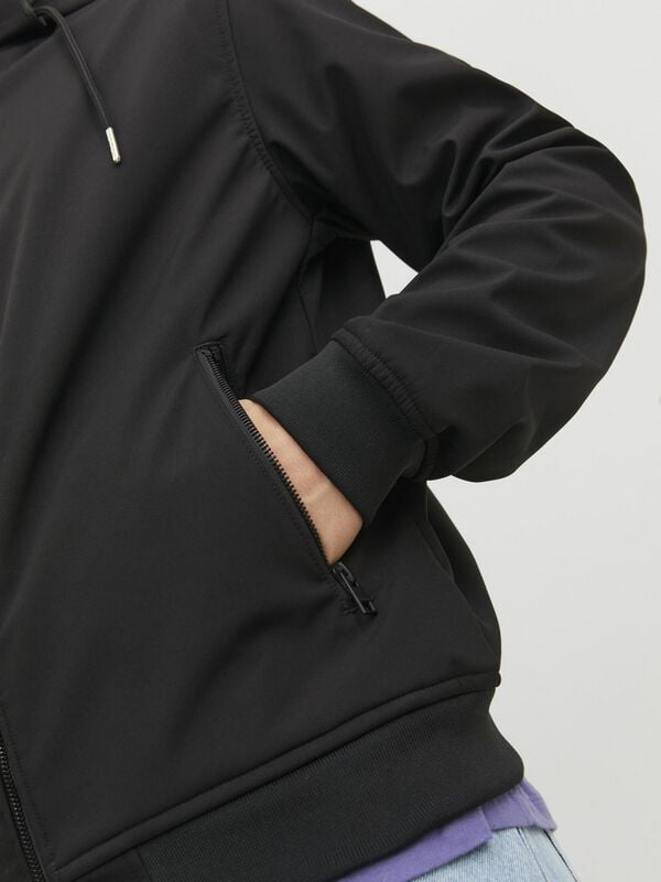Gothicana By Emp "JJEBASIC SOFTSHELL HOODIE NOOS" Hoodie Jacket Black By Jack & Jones