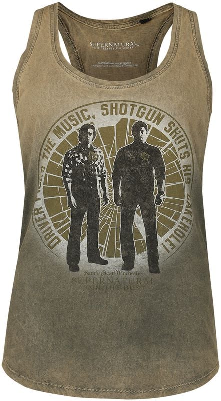 gothicana by emp "Join The Hunt" Top green by Supernatural