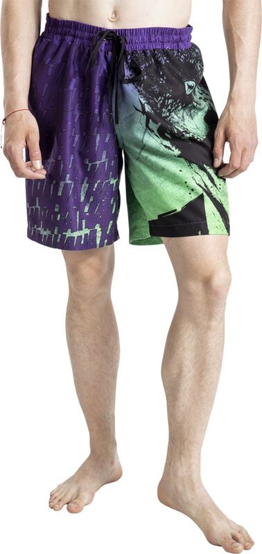 Gothicana By Emp "Joker - Ha Ha" Swim Shorts Multicolour By Batman