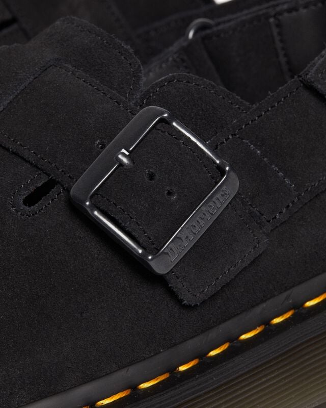 Gothicana By Emp "Jorge II Black E.H. Suede" Sandal Black By Dr. Martens