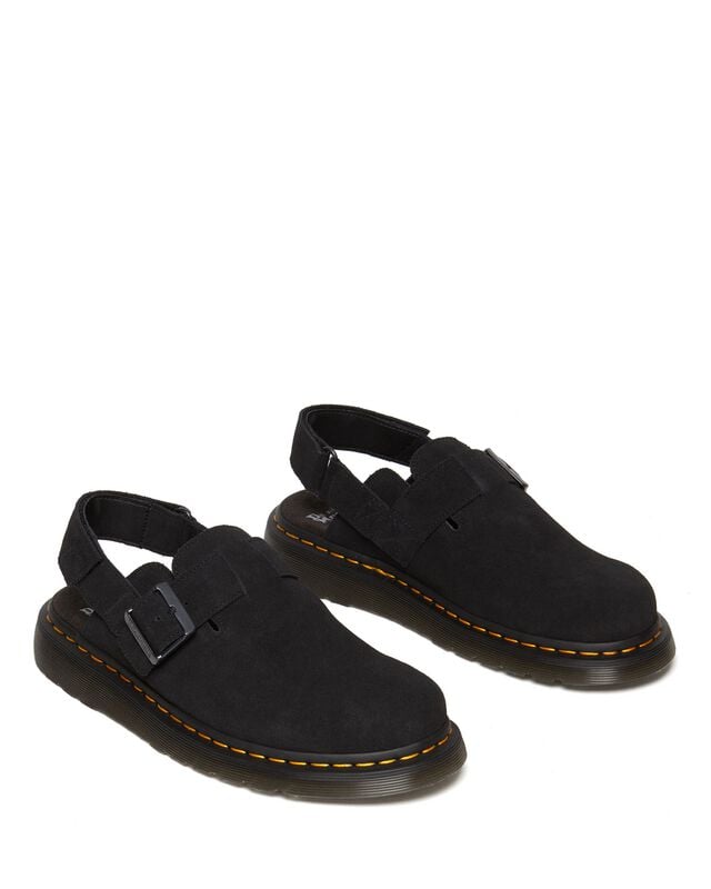 Gothicana By Emp "Jorge II Black E.H. Suede" Sandal Black By Dr. Martens