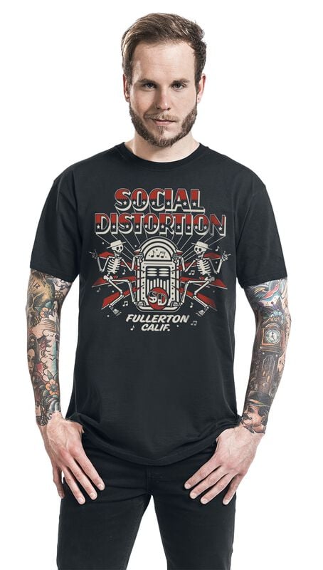 Gothicana By Emp "Jukebox Skelly" T-Shirt Black By Social Distortion